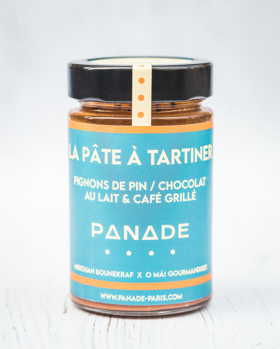 Pâte à tartiner pignons de pin/ chocolat au lait & café grillé